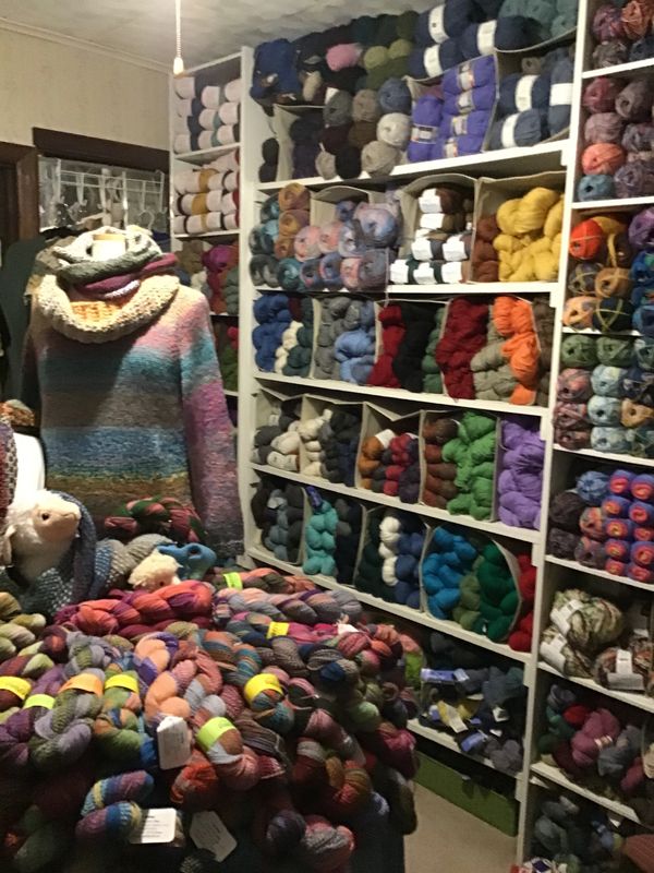 Crazy yarn, Ella Rae yarns along with sock and Berrocco yarns