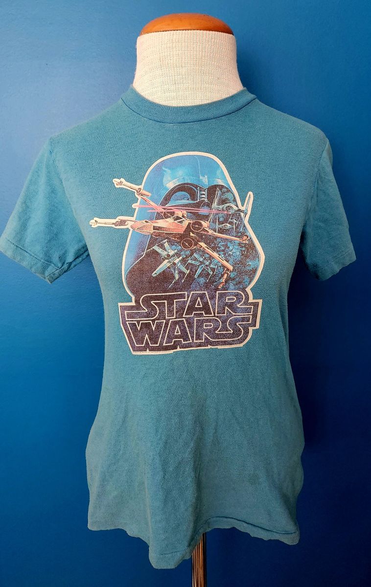 Original vintage 1977 Star Wars t-shirt featuring Darth Vader and