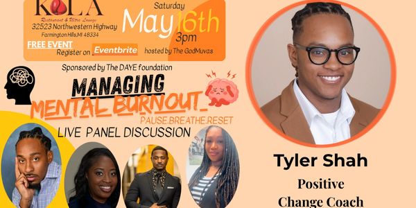 Managing mental burnout live panel discussion Kola Lounge mental health awareness month life coach