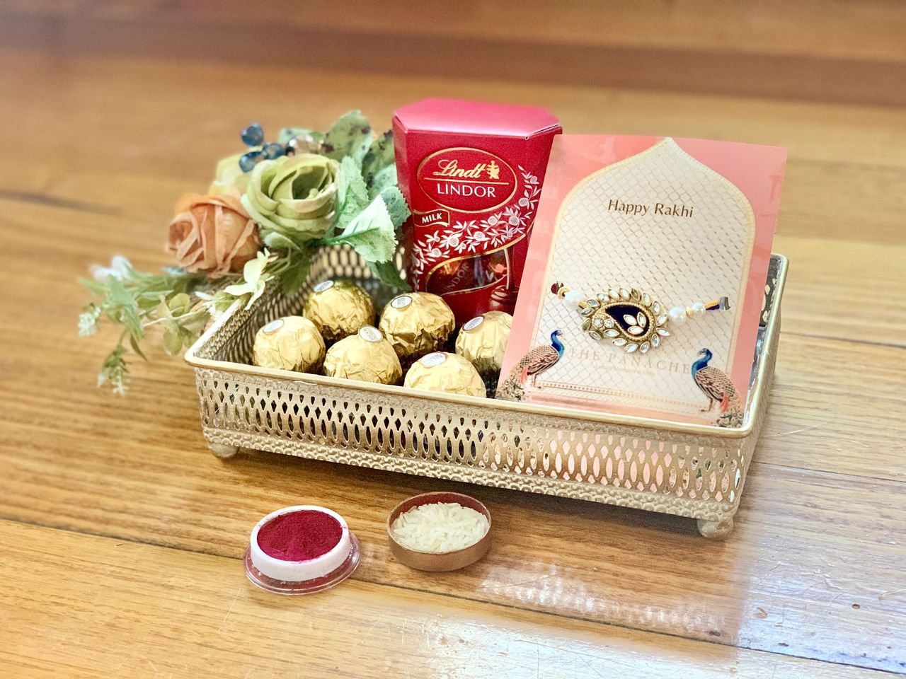 The Panache Rakhi Lindor Gift set The Panache Rakhi Lindor Gift set