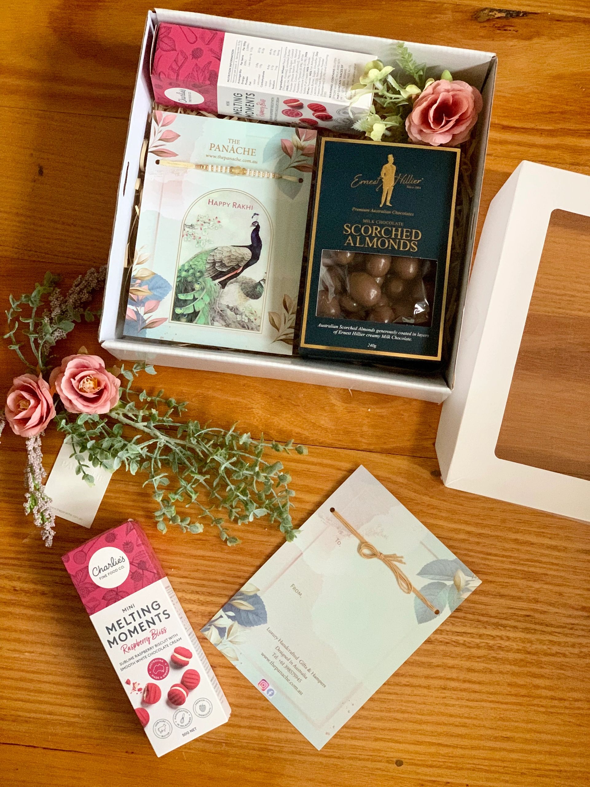 White Pearl Rakhi Hamper Box