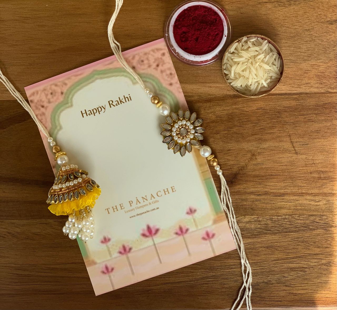 Lumba Rakhi Set for Bhaiya and Bhabhi Lumba Rakhi Set for Bhaiya and Bhabhi