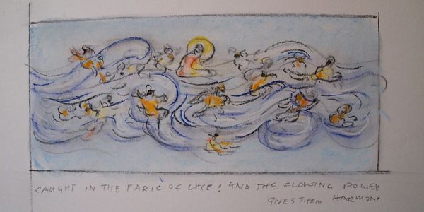 Flowing Power ~ Print of Chalk drawing from End of Time series - 2013