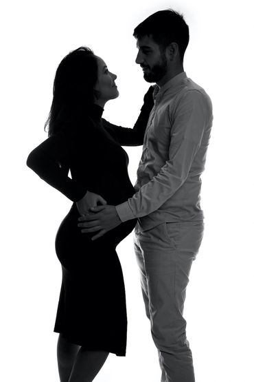 Maternity photography with husband