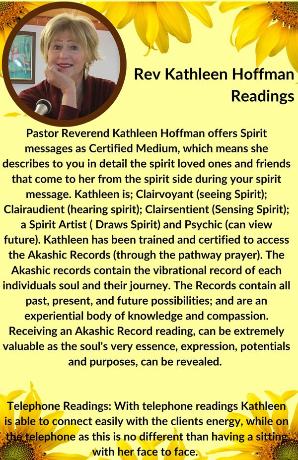 Readings by Reverend Kathleen Hoffman