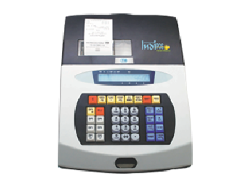 Electronic cash register with receipt.