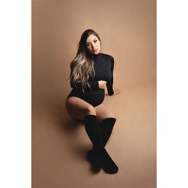 Ensaio gestante fashion em estúdio em Belo Horizonte