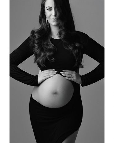 Ensaio gestante fashion em estúdio em Belo Horizonte