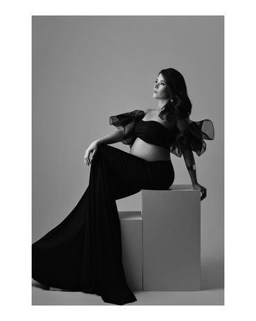 Ensaio gestante fashion em estúdio em Belo Horizonte