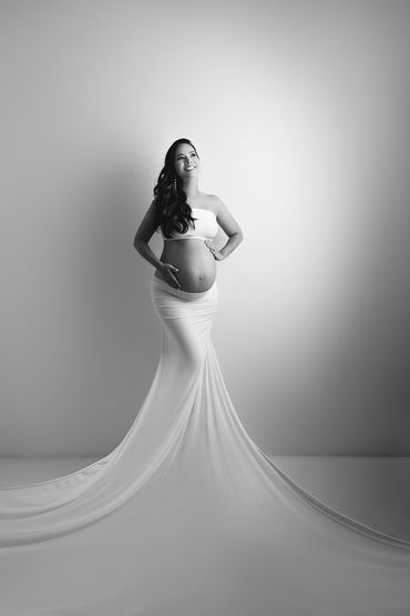 Ensaio gestante fashion em estúdio em Belo Horizonte