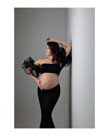 Ensaio gestante fashion em estúdio em Belo Horizonte