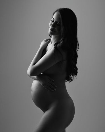 Ensaio gestante fashion em estúdio em Belo Horizonte