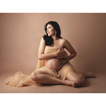 Ensaio gestante fashion em estúdio em Belo Horizonte