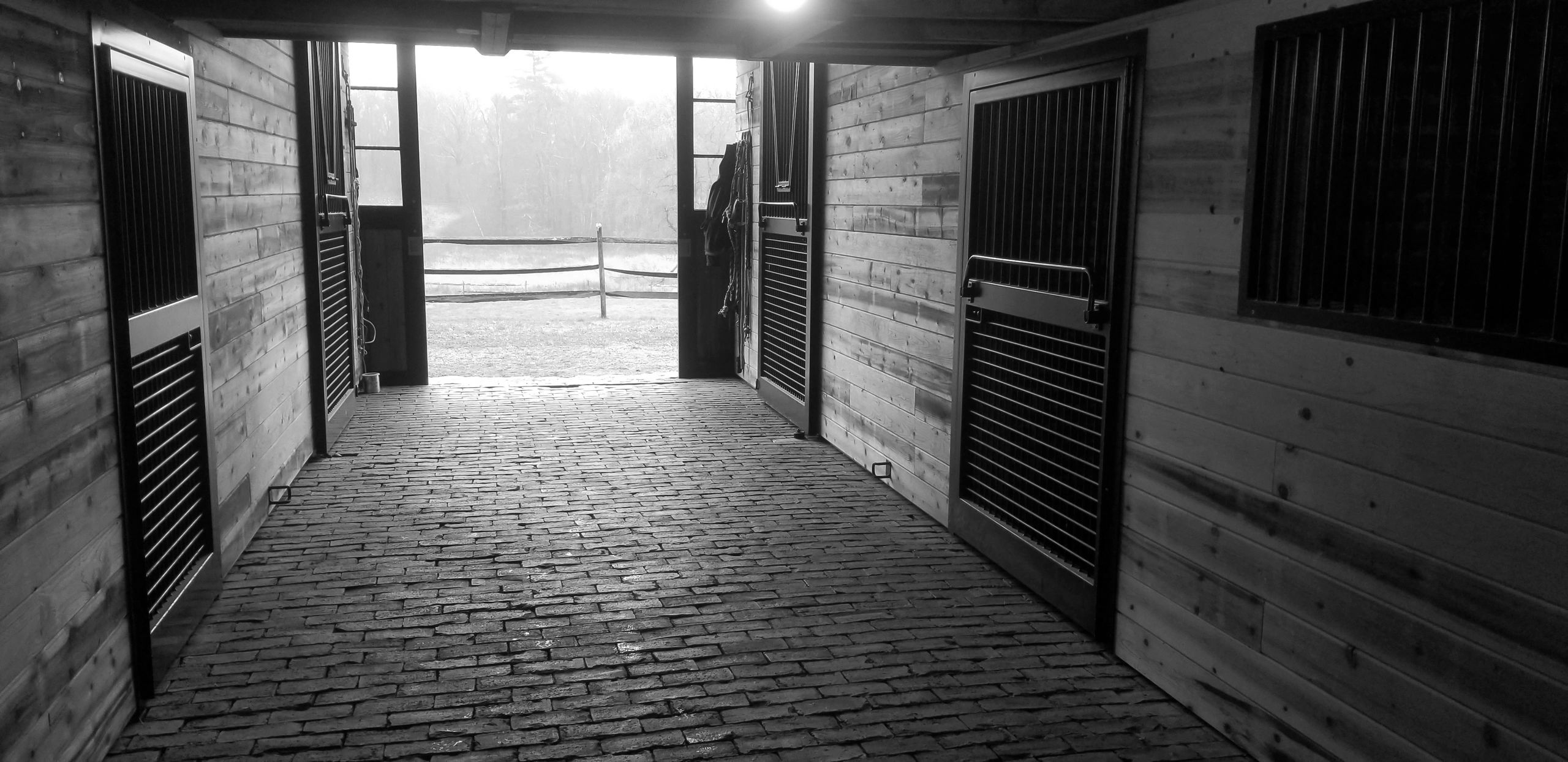 The Common Stables aisle looking at our downstairs stalls