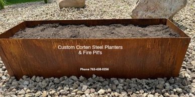 Corten Steel Planter Fire Pit