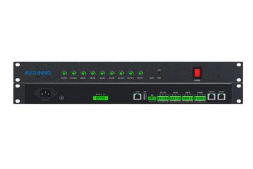 AV2 INNVO rack-mountable network device with LED indicators.