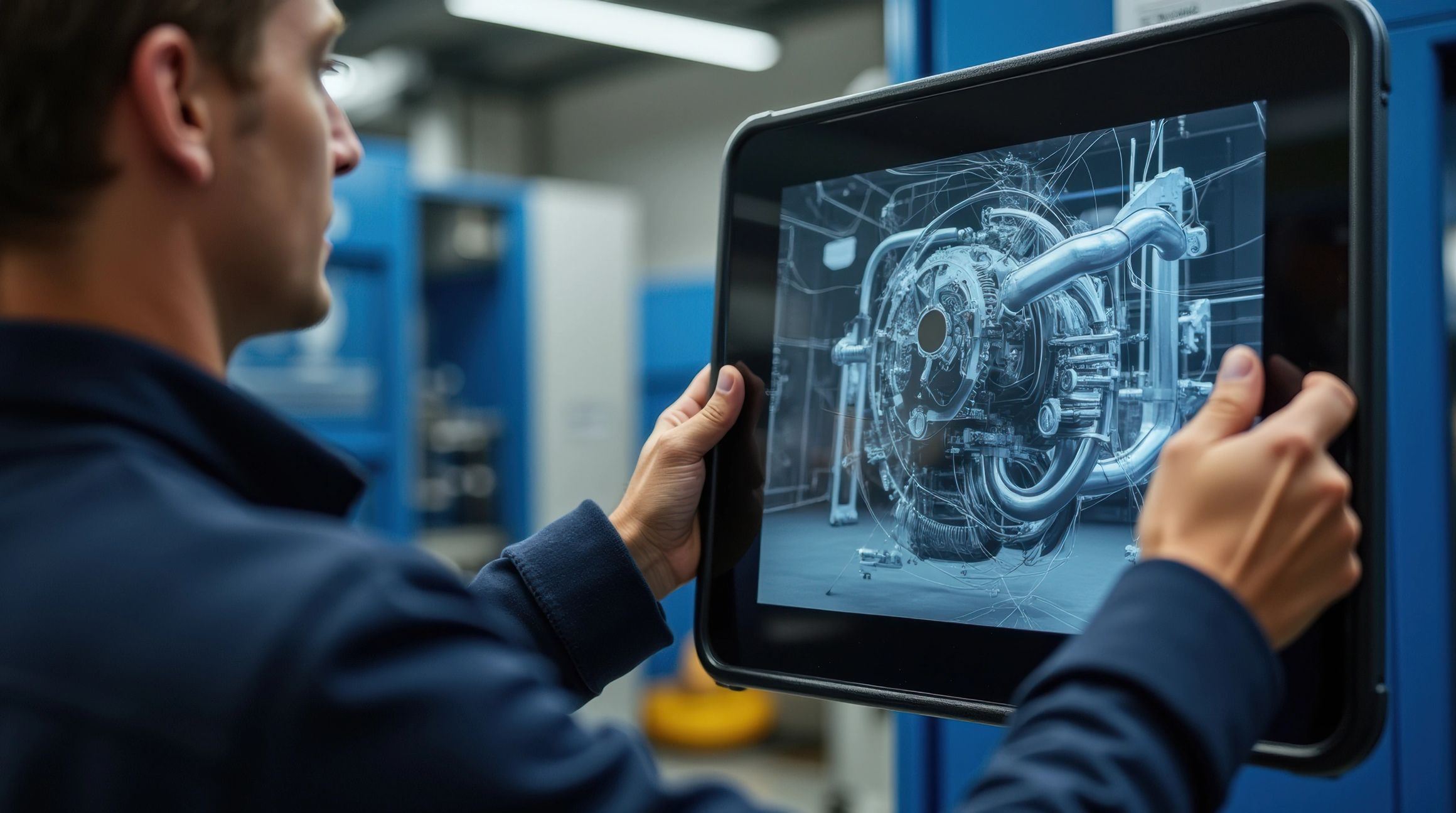 SpinVision remote visual diagnostics — field technician using AR guidance