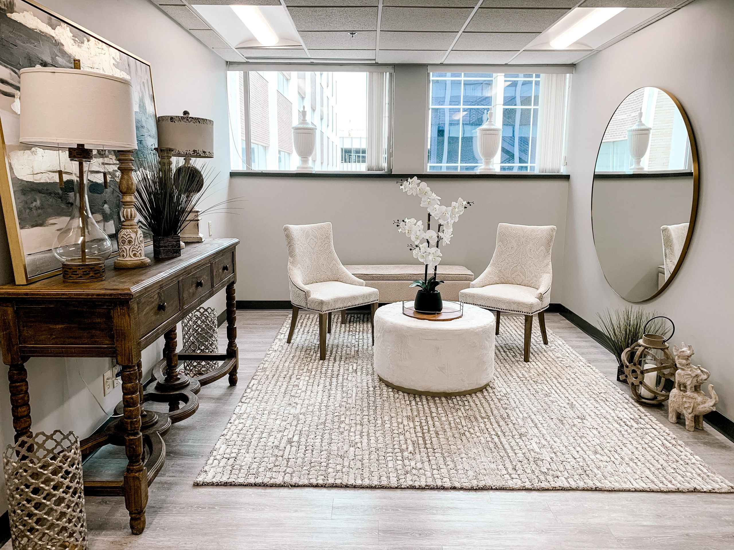 Clean, professional medical spa treatment room with neutral tones at Edina Medical Spa in Edina