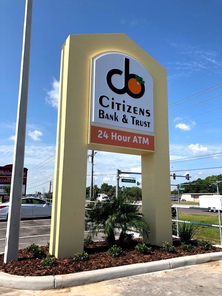 Bank monument sign