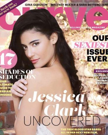Jessica Clark on the cover of Curve magazine.