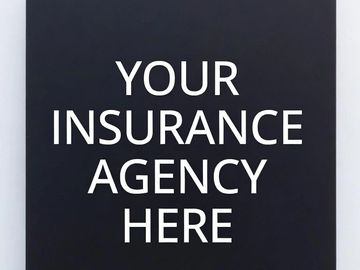 Sign with 'Your Insurance Agency Here' text.