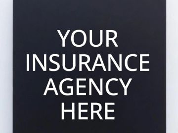 Sign with 'Your Insurance Agency Here' text.