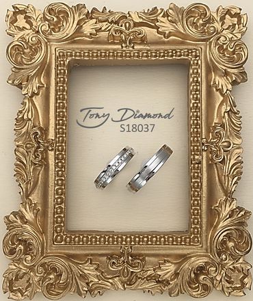 Tony Diamond, 18K(750) white gold wedding bands