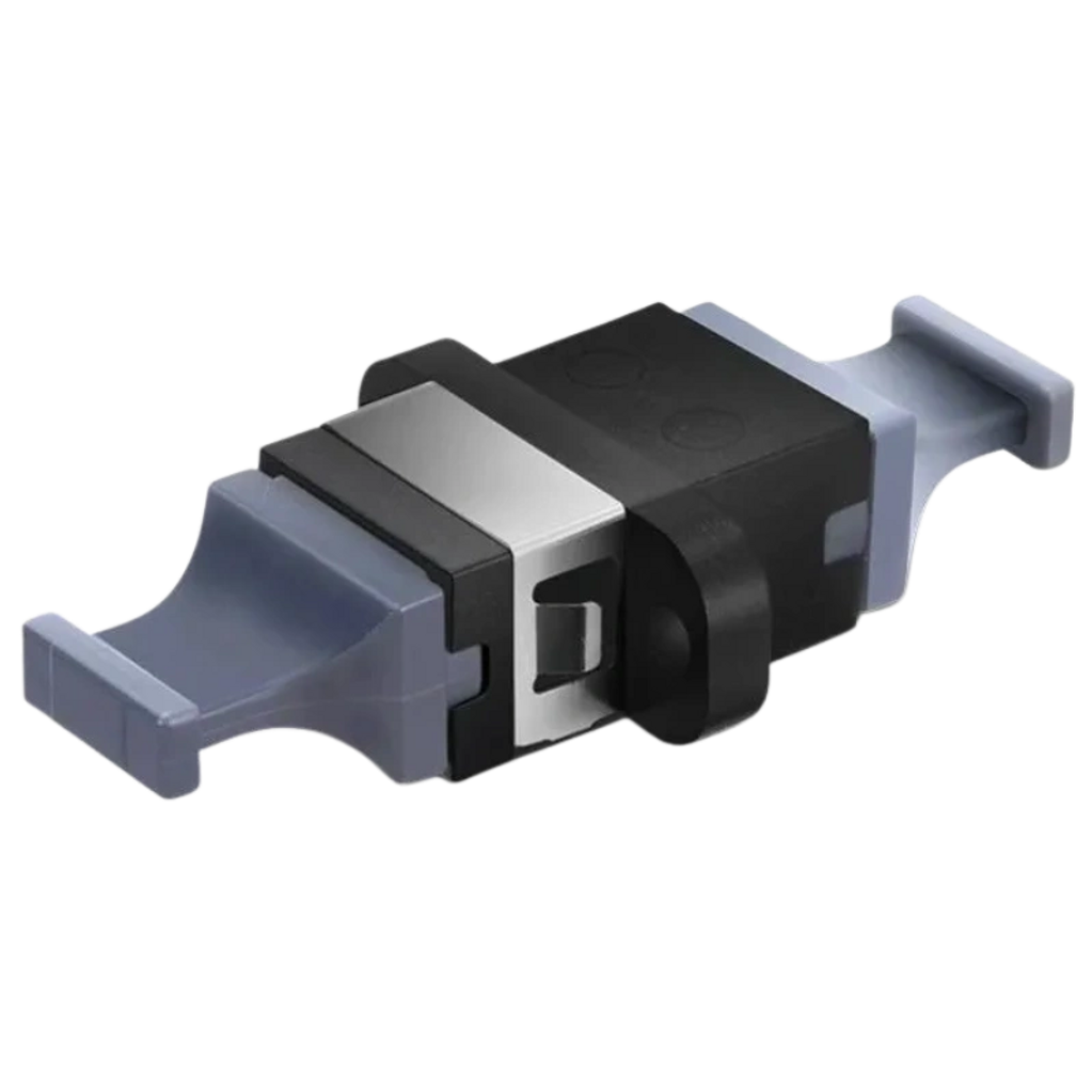 US Conec MTP®/MPO-8/12/24 Black Fiber Optic Adapter/Coupler with Flange, Key Up to Down