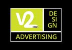 Logo of V2 Design Advertising.