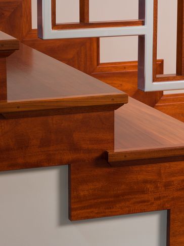 Custom mahogany stair 