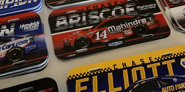 NASCAR driver license plates 