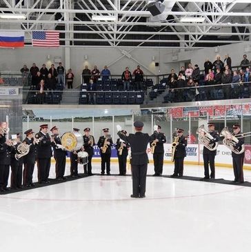 Playing for the Sledge Hockey World Challenge.