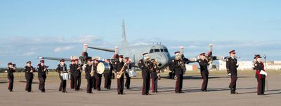 Bridgewater Fire Department Band at the Sunset Ceremony at 14 Wing in Greenwood.