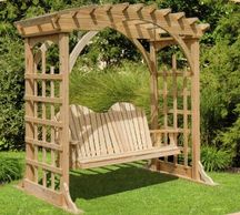 3x7 Swing Arbor w/5' Adirondack Swing