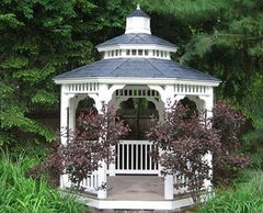 Vinyl octagon gazebo with pagoda roof