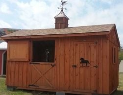 10x16 Horse Stall Barn with Feed Room 