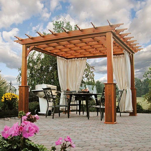 Wood pergola