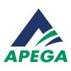 APega logo with a blue triangle and green swoosh.