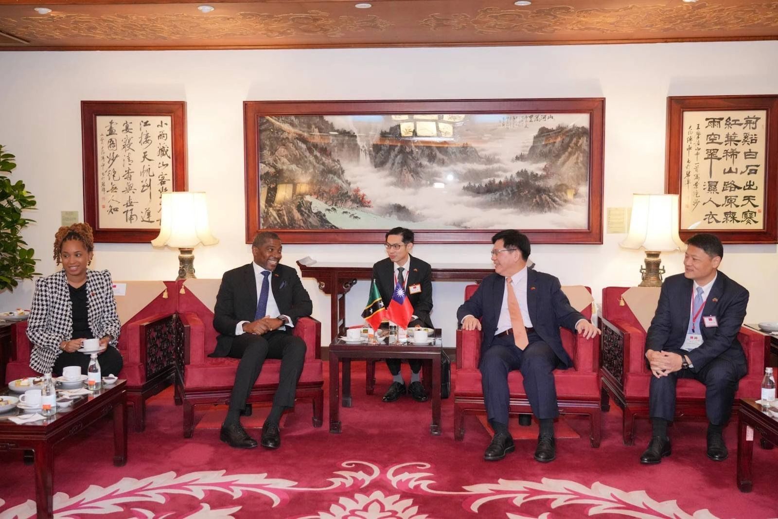 TAIWAN WELCOMES ST. KITTS AND NEVIS PRIME MINISTER DREW