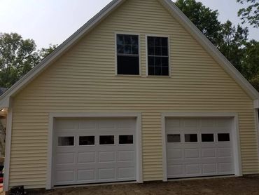 2 9 x 7 garage doors installed in Rockport Maine