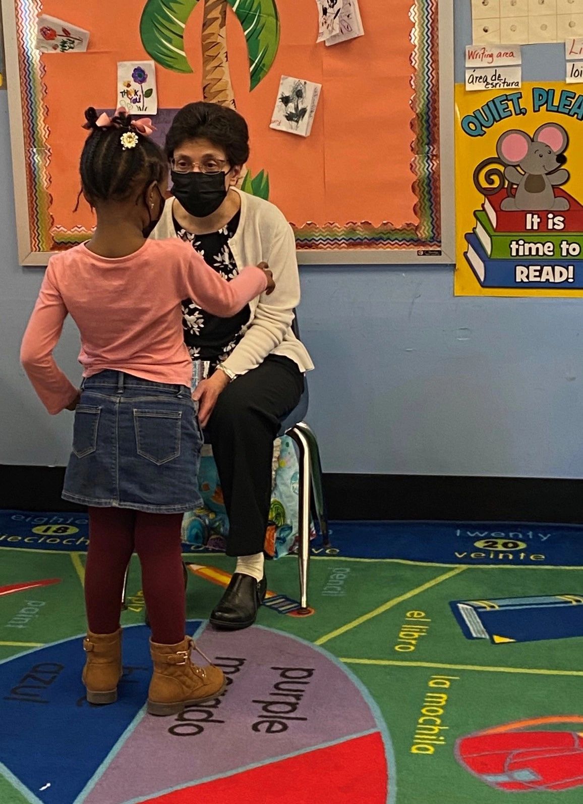 Ms. Carol and Soraya at the South End Community Center author visit
