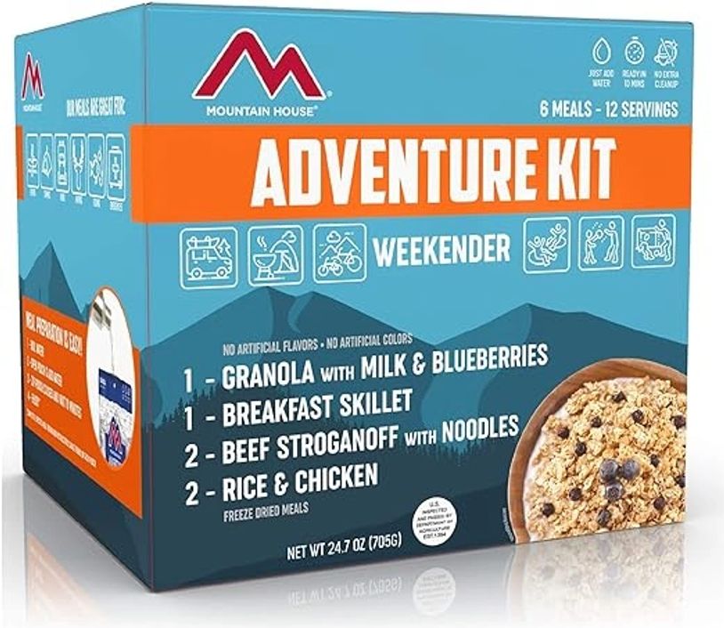 Mountain House Adventure Weekender Kit | Freeze Dried Camping & Backpacking Food | 12 Servings