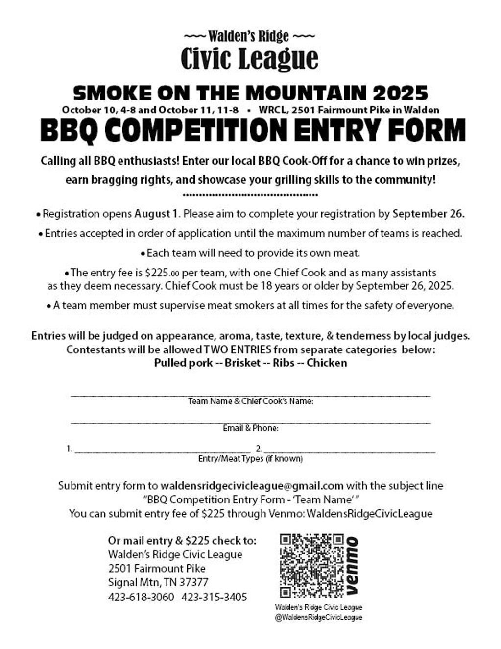 ENTRY FORM