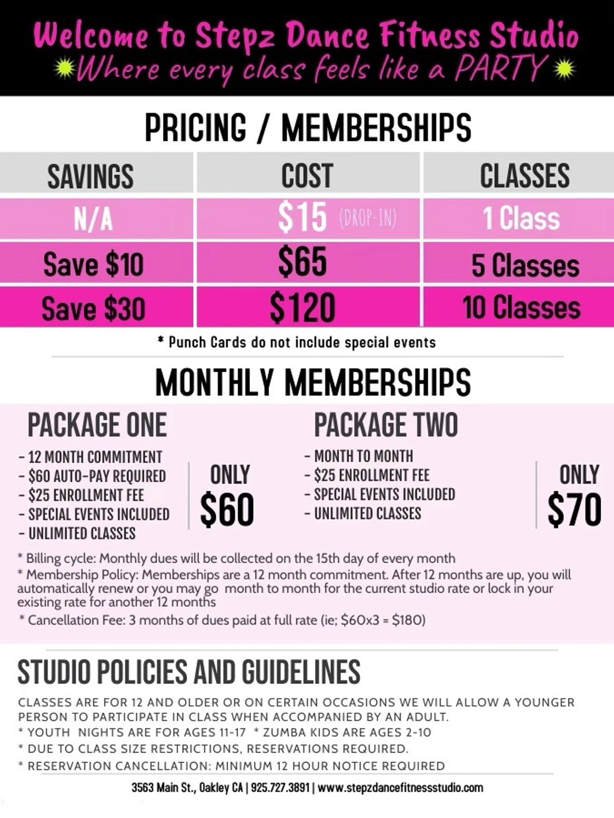 Fitness Membership Price List - Issuu