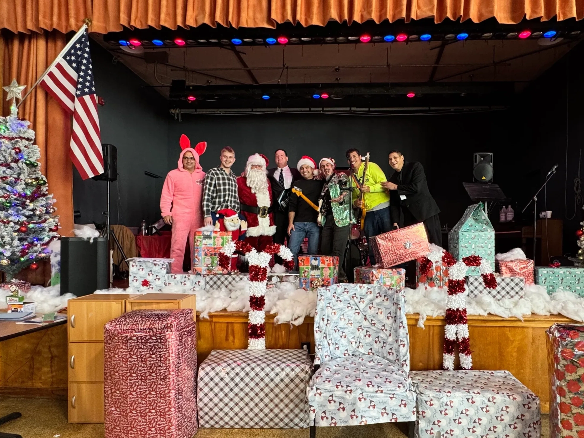 Holiday concert with local band including clients!