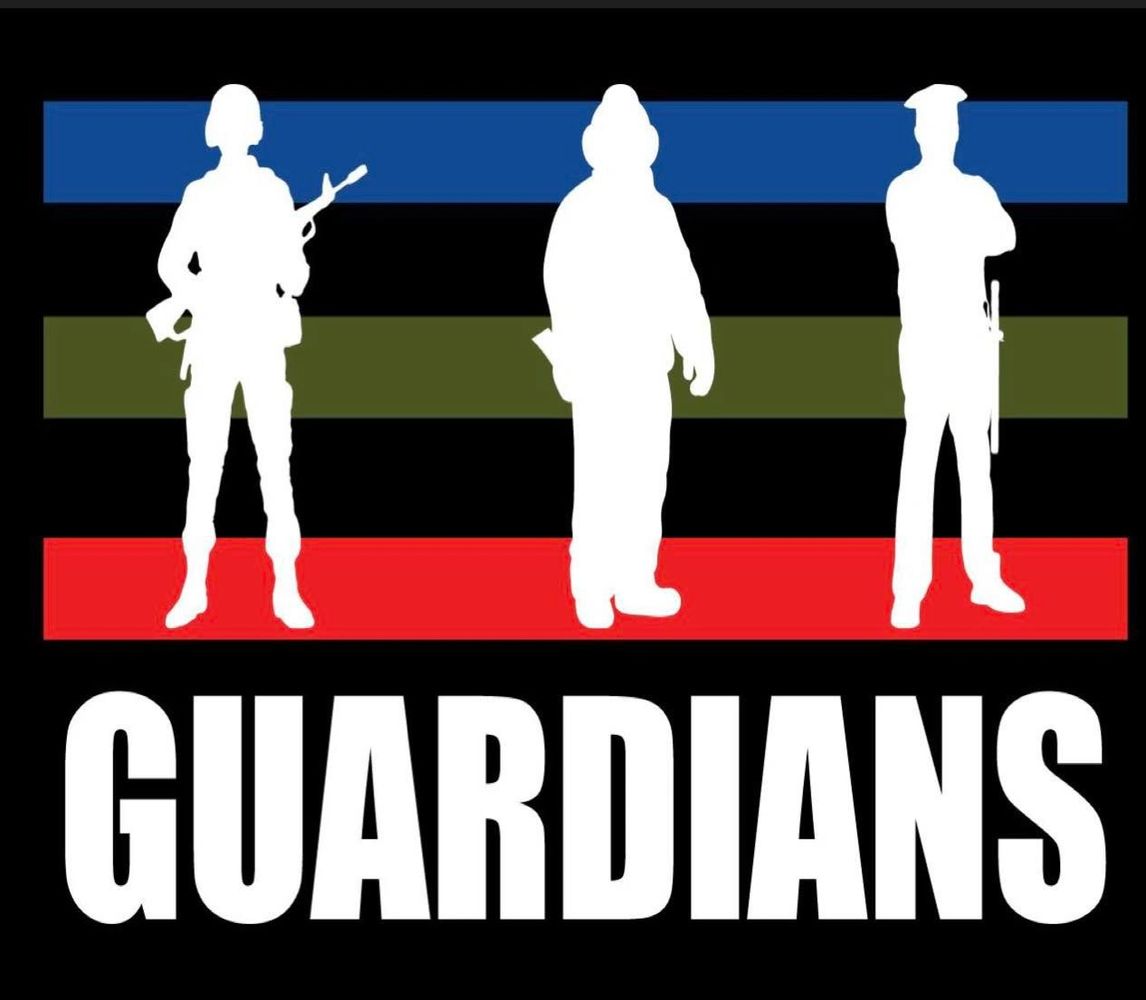 Guardians Logo with Military, Firefighter, Law Enforcement Officer