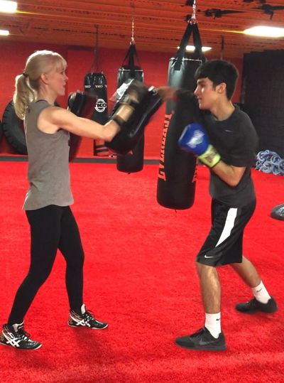 Fitness Defense Kickboxing class