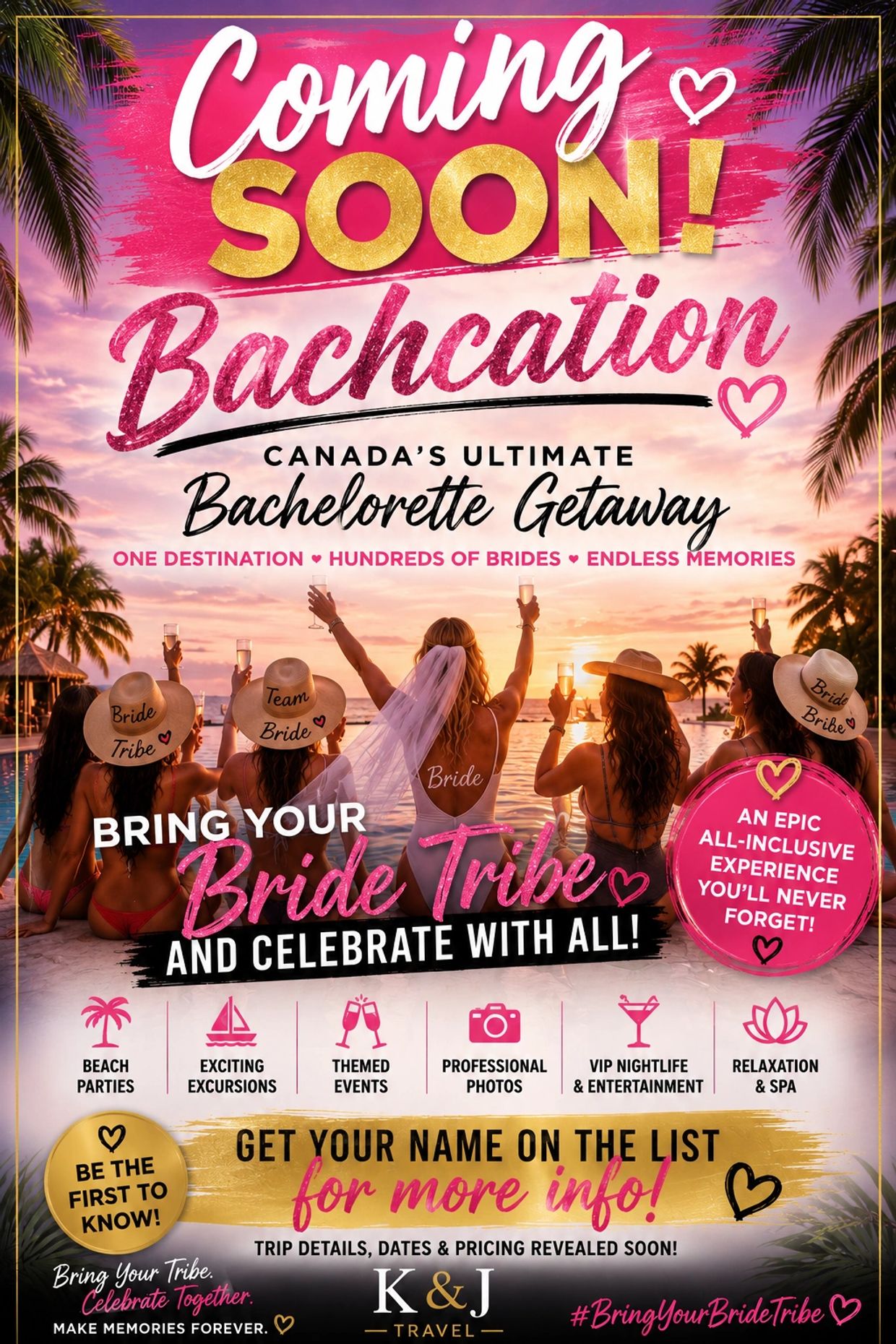 Canada's ultimate bachelorette getaway with beach parties and relaxation.