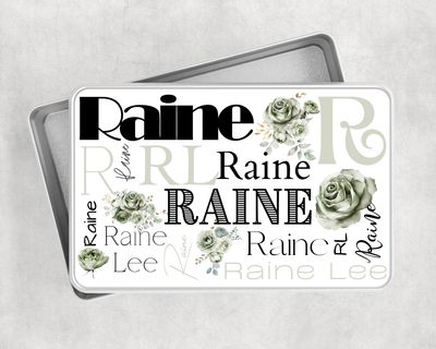 Monogram tins.
All designed by me to meet your specifications.