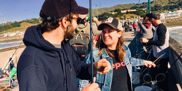 Crab fishing, Pacifica, Summer fishing, San Francisco, crab snares, Dungeness crab, couples fishing